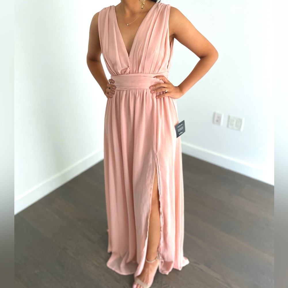 Lulus heavenly hues blush maxi dress